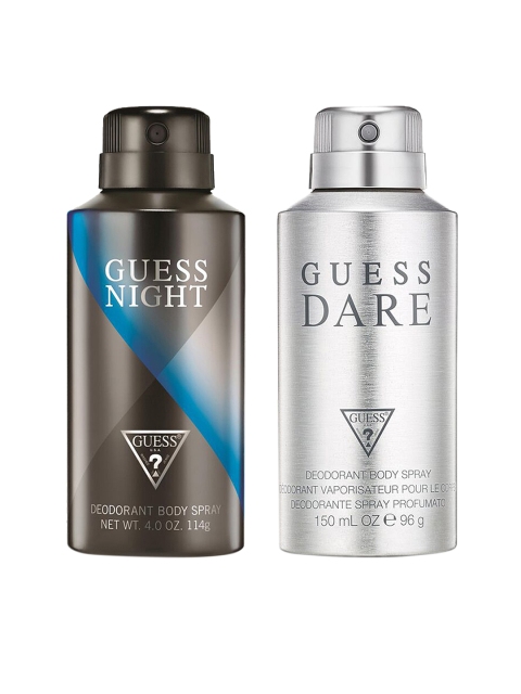 

GUESS Men Set Of Night Deodorant And Dare Homme Deodorant, Grey