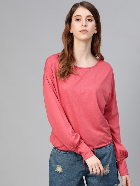 

Roadster Women Coral Pink Solid Top