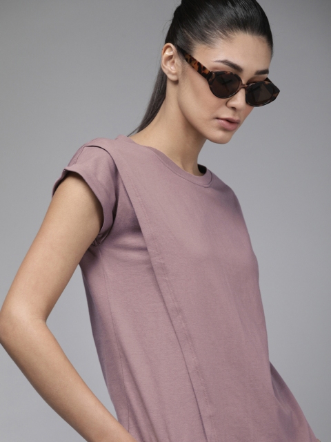 

Roadster Mauve Layered Pure Cotton Top