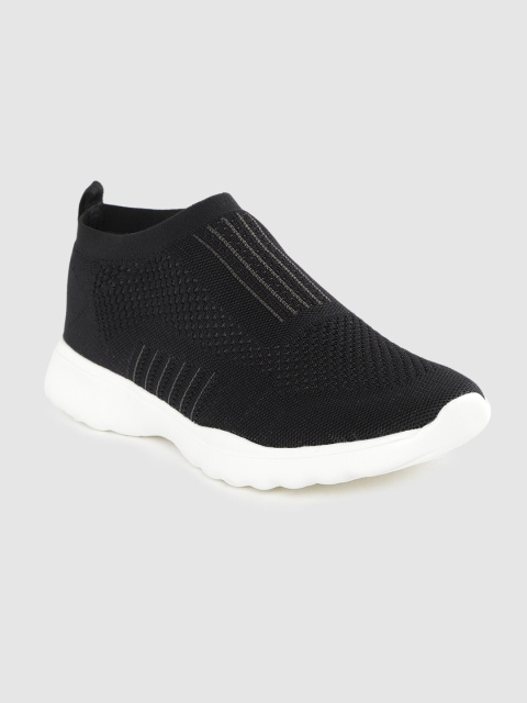 

HRX by Hrithik Roshan Men Black Woven Design Running Shoes