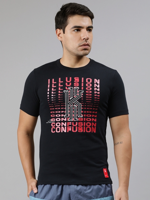 

Nike Men Black Printed AS KI M NK DRY TEE LOGO Round Neck T-shirt