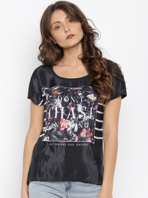 

ONLY Navy Printed Top, Navy blue