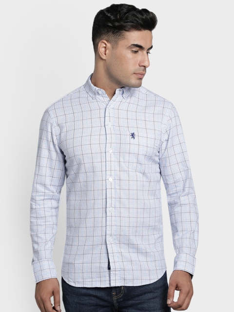 

Red Tape Men Blue Regular Fit Checked Casual Shirt