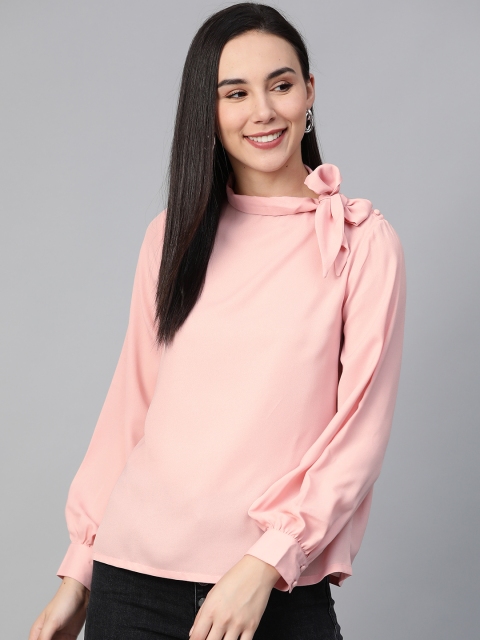 

Mast & Harbour Women Pink Solid Top