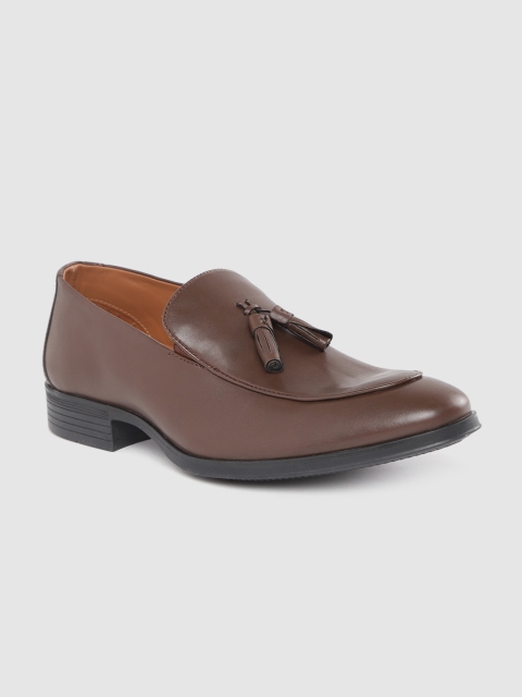 

INVICTUS Men Brown Solid Tasselled Formal Slip-Ons