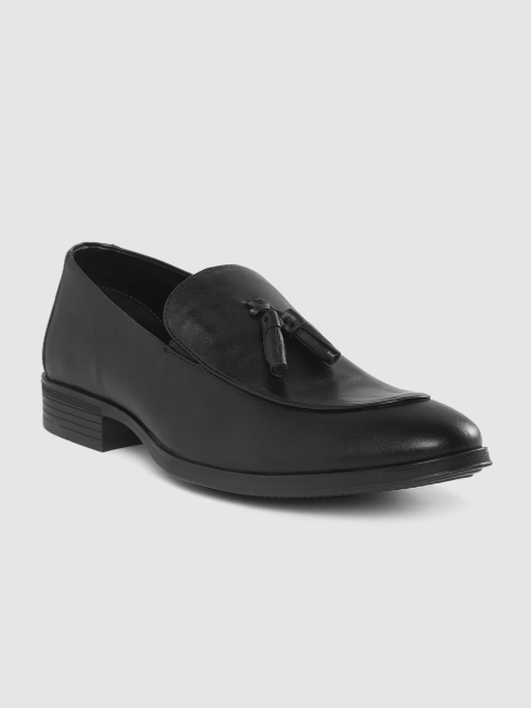 

INVICTUS Men Black Solid Tasselled Formal Slip-Ons