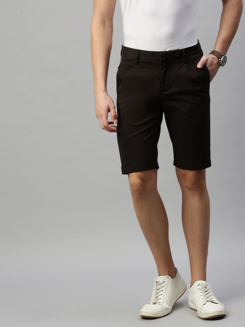 

Allen Solly Sport Men Coffee Brown Solid Smart Slim Fit Regular Shorts