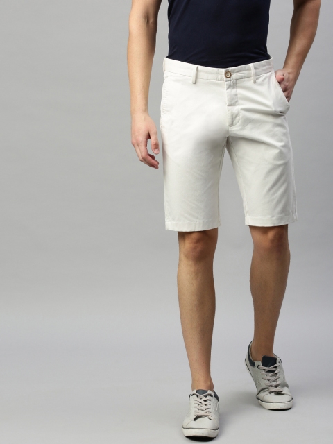 

Allen Solly Sport Men Off-White Solid Smart Slim Fit Chino Shorts