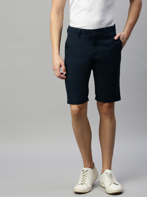 

Allen Solly Sport Men Navy Blue Solid Smart Slim Fit Regular Shorts