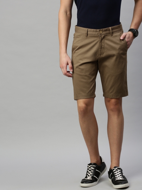 Allen Solly Sport Men Khaki Solid Smart Slim Fit Regular Shorts