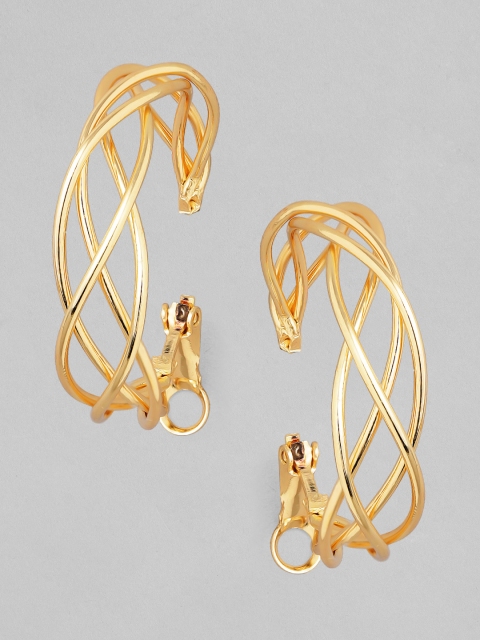 

TOKYO TALKIES X rubans FASHION ACCESSORIES Gold-Plated Geometric Hoop Earrings