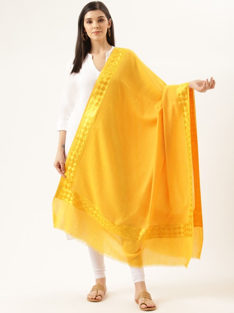 

Monte Carlo Women Yellow Solid Shawl