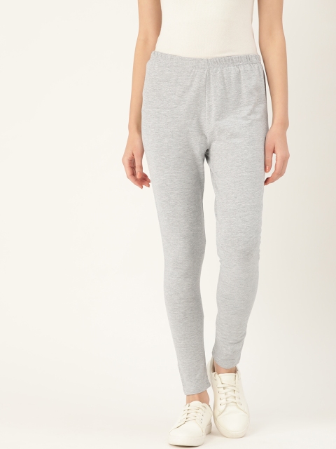 

Monte Carlo Women Grey Melange Solid Ankle-Length Leggings