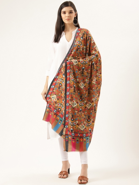 

Monte Carlo Women Multicoloured Woven Design Shawl, Multi