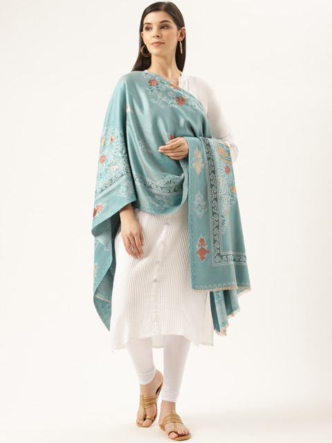 

Monte Carlo Women Blue Woven Design Shawl