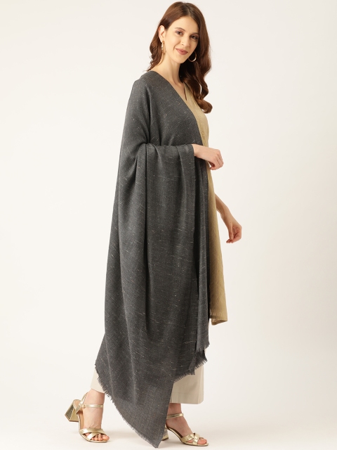 

Monte Carlo Women Charcoal Grey Solid Shawl