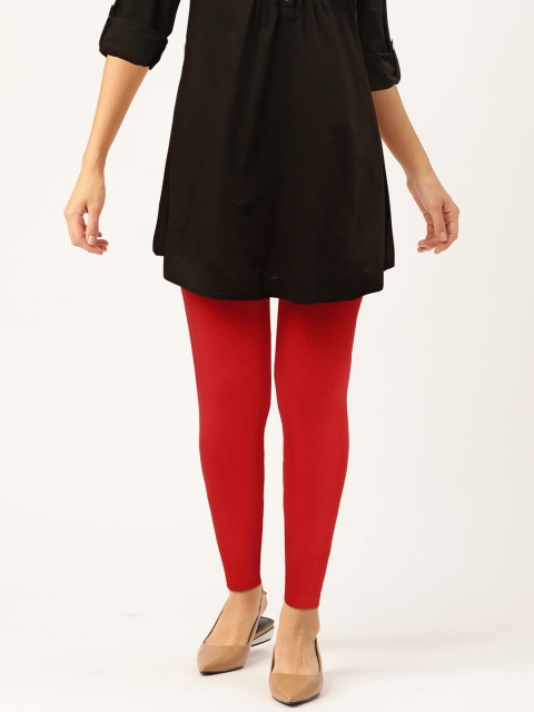 

Monte Carlo Women Red Ankle-Length Leggings