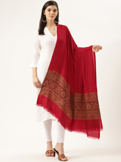 

Monte Carlo Women Maroon Solid Shawl