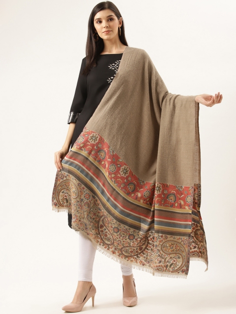 

Monte Carlo Women Brown Woven Design Detail Shawl