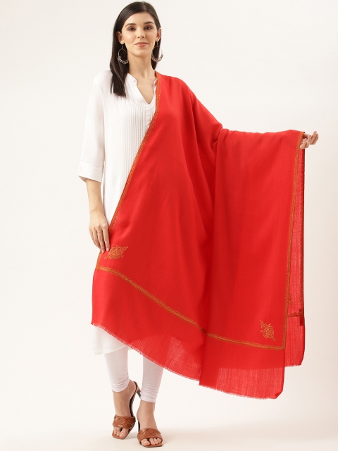 

Monte Carlo Women Red Solid Shawl