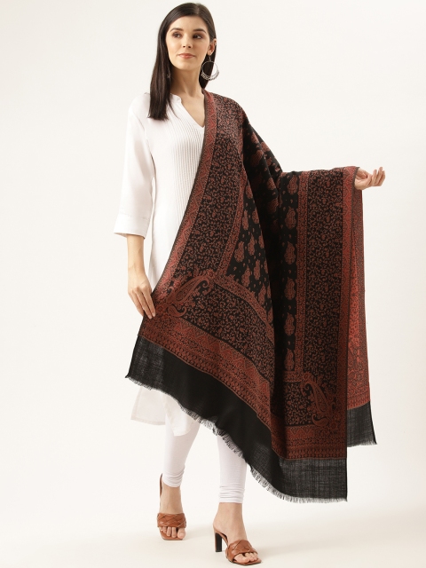

Monte Carlo Women Black & Red Paisley Patterned Shawl