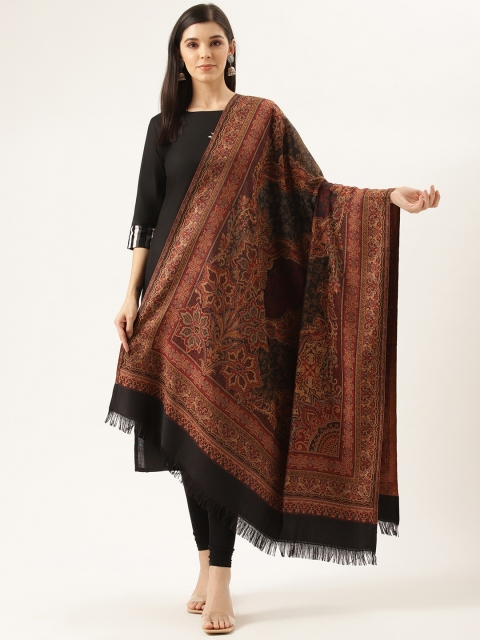 

Monte Carlo Women Black & Beige Paisley Patterned Shawl