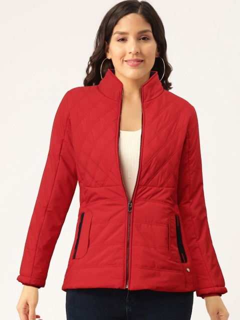 

Monte Carlo Women Red Solid Quilted Jacket