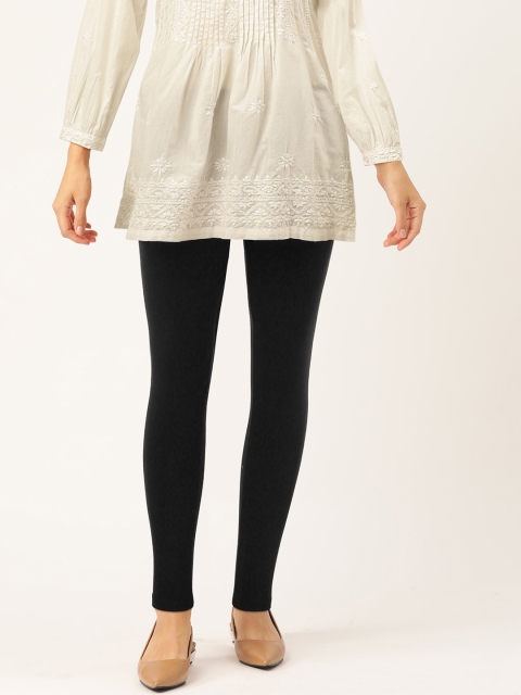 

Monte Carlo Women Black Solid Ankle-Length Leggings