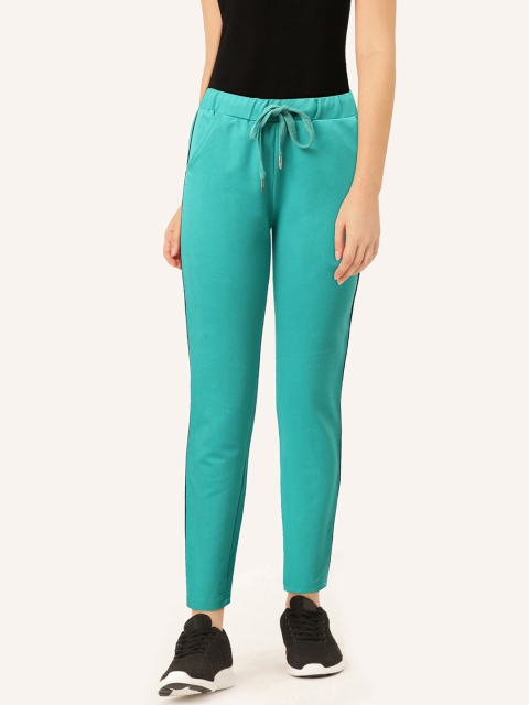 

Monte Carlo Women Sea Green Solid Track Pants