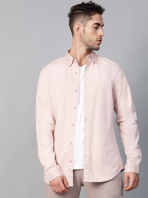 

Bhaane Men Pink Slim Fit Solid Casual Shirt
