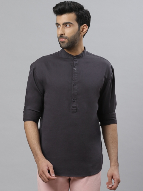 

Bhaane Men Charcoal Grey Regular Fit Solid Casual Shirt