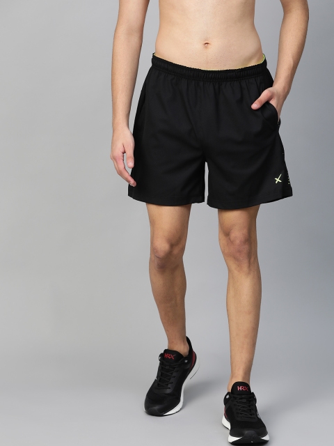 

HRX by Hrithik Roshan Men Black Solid Rapid-Dry Running Shorts