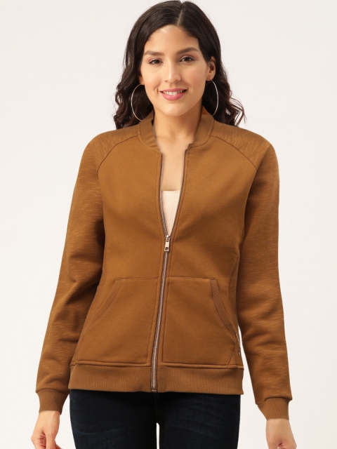 

Monte Carlo Women Brown Solid Sweatshirt