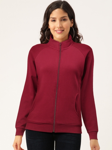 

Monte Carlo Women Maroon Solid Sweatshirt