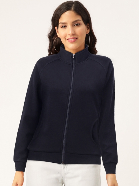 

Monte Carlo Women Navy Blue Solid Sweatshirt