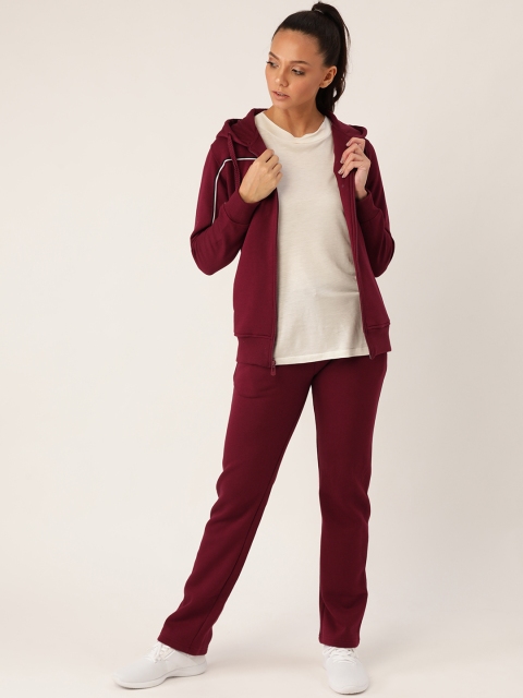 

Monte Carlo Women Maroon Solid Tracksuit