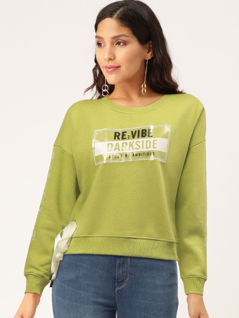 

Monte Carlo Women Green Printed Sweatshirt