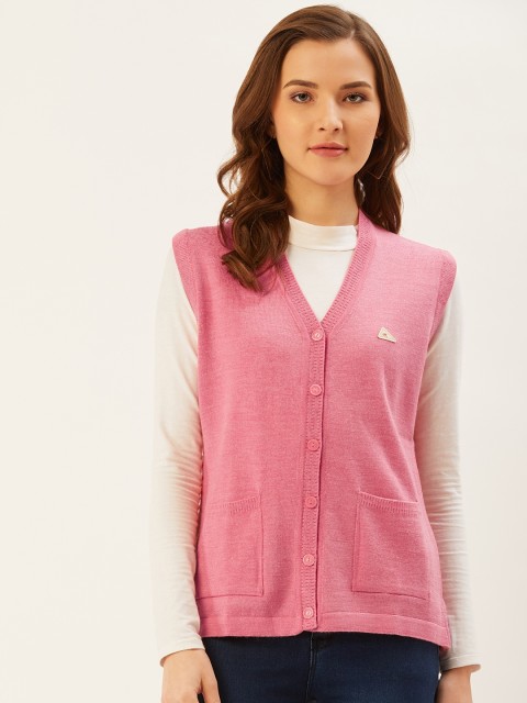 

Monte Carlo Women Pink Solid Cardigan