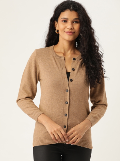 

Monte Carlo Women Beige Solid Cardigan Sweater
