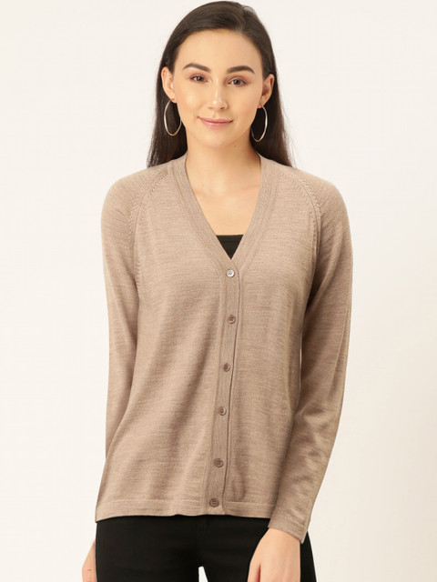 

Monte Carlo Women Beige Solid Cardigan