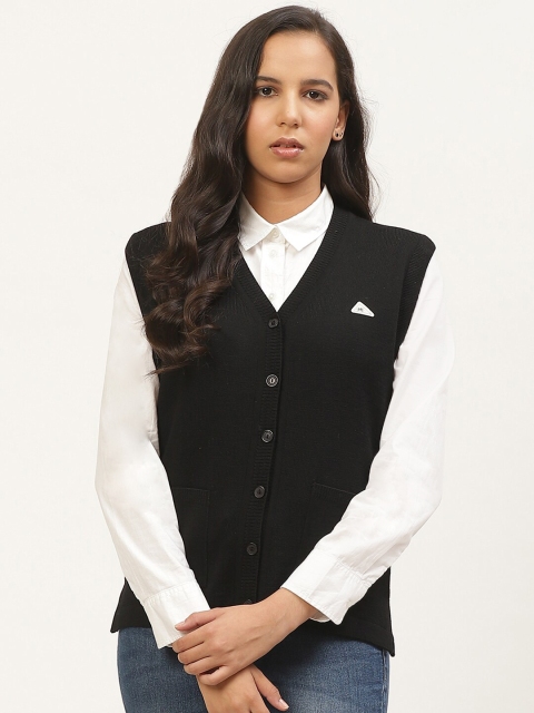 

Monte Carlo Women Black Solid Cardigan