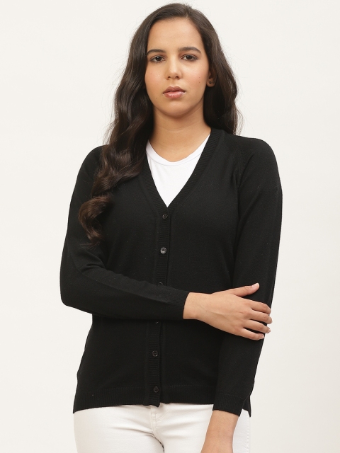 

Monte Carlo Women Black Solid Cardigan