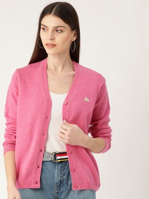 

Monte Carlo Women Pink Solid Cardigan