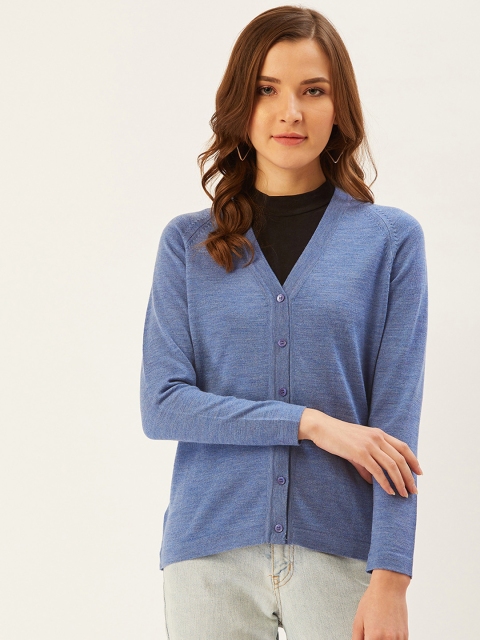 

Monte Carlo Women Blue Solid Cardigan