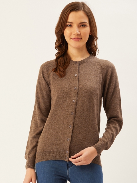 

Monte Carlo Women Brown Solid Cardigan
