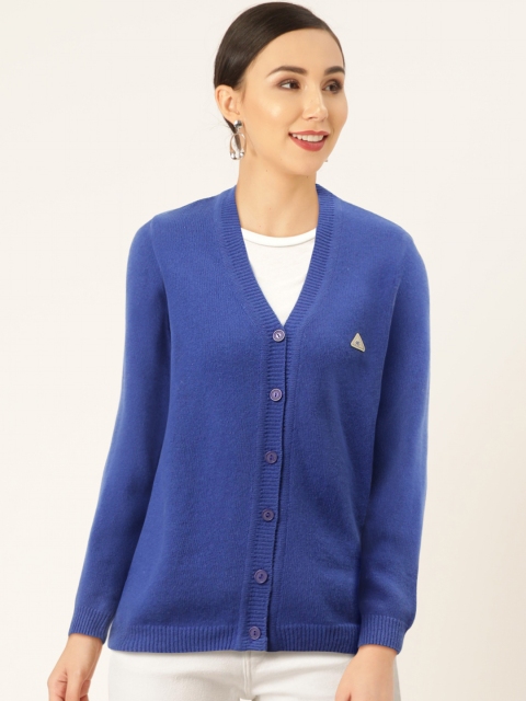 

Monte Carlo Women Blue Solid Cardigan