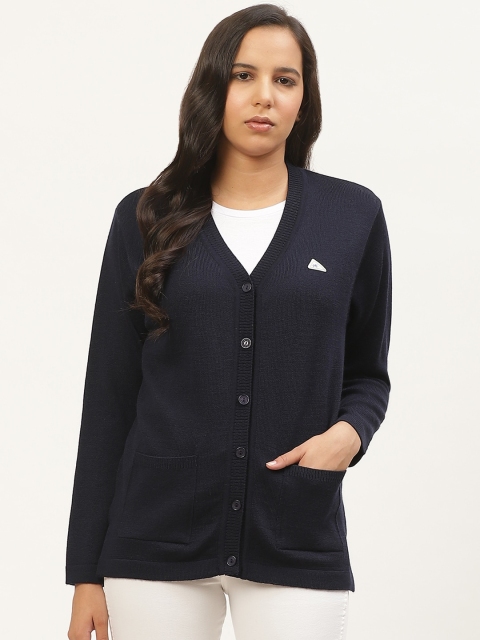 

Monte Carlo Women Navy Blue Solid Cardigan