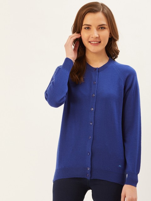 

Monte Carlo Women Blue Solid Cardigan