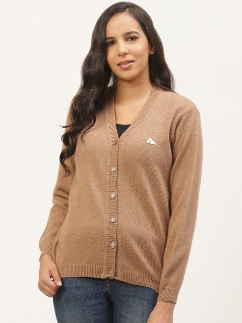 

Monte Carlo Women Brown Solid Cardigan