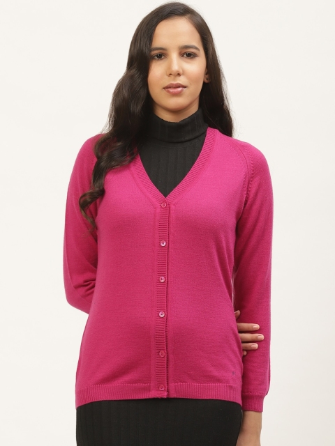

Monte Carlo Women Pink Solid Cardigan